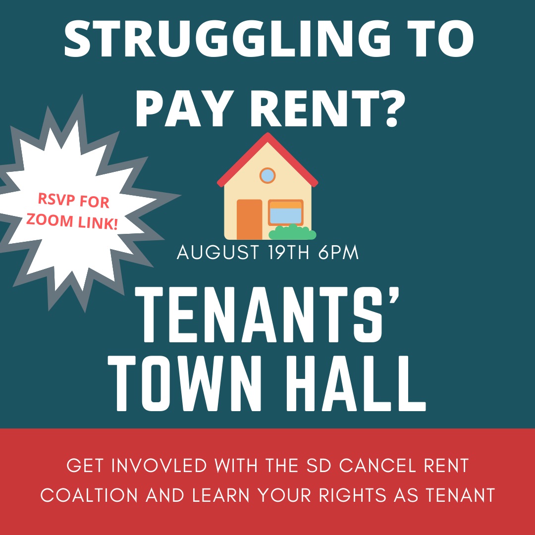 Tenant’s Town Hall – August 19th @ 6 PM