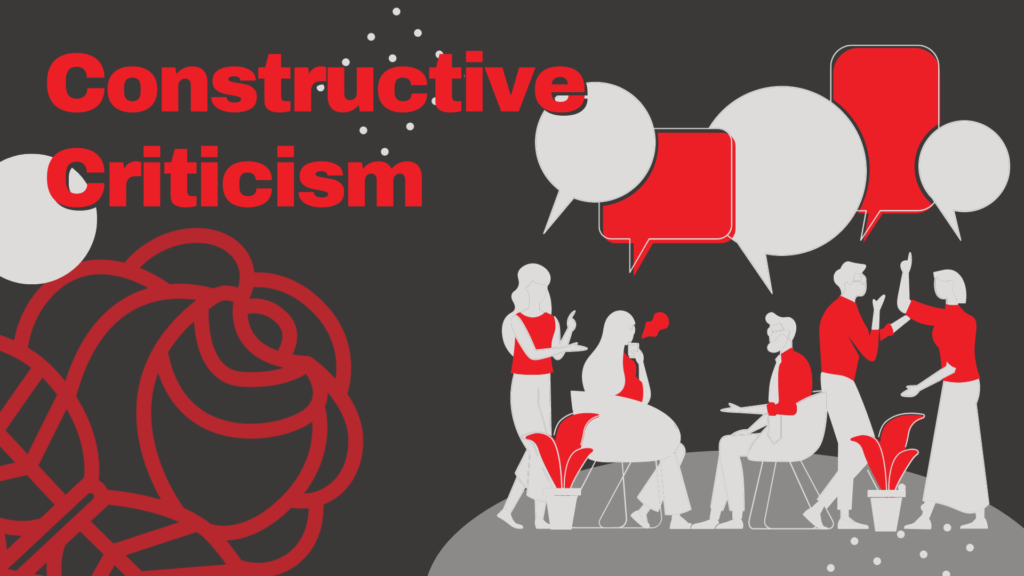 Join us for a discussion about handling constructive criticism.